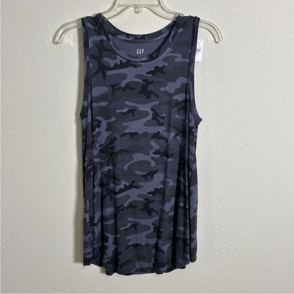 GAP Tops - NWT Gap Luxe Knit Ribbed High Neck Pullover Tank Top Camouflage Women’s Small
